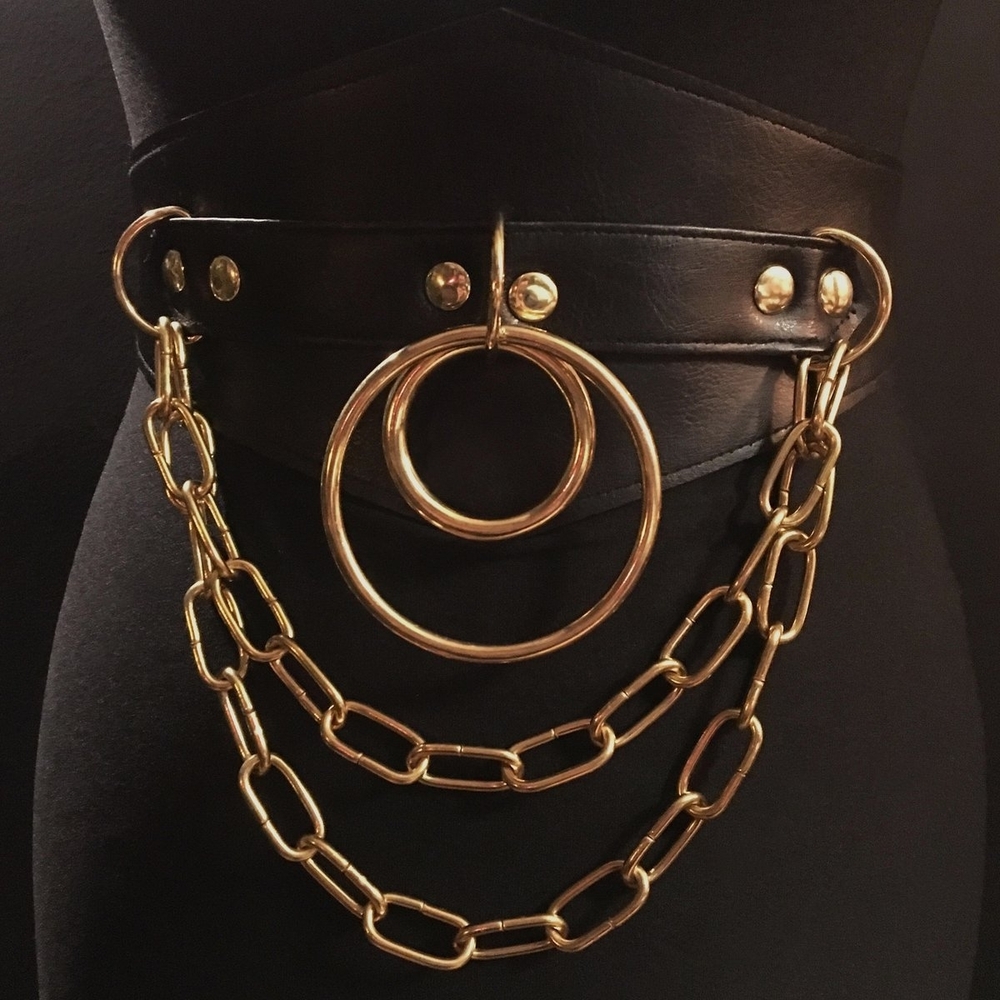 Gold Chain Black Belt